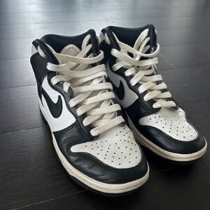 Nike Black and White High-Top Sneakers